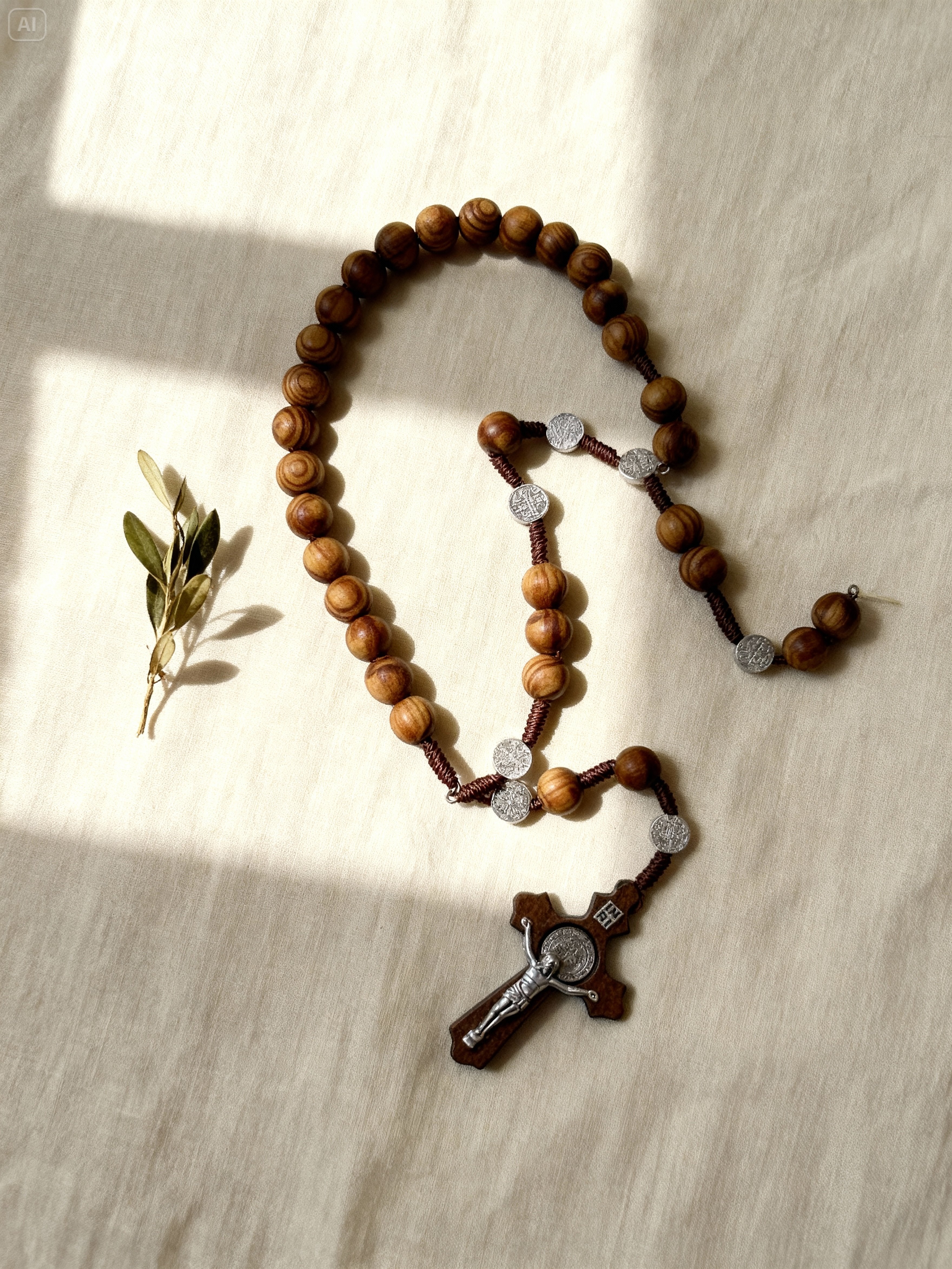 Croix Traditionnel en Bois Naturel