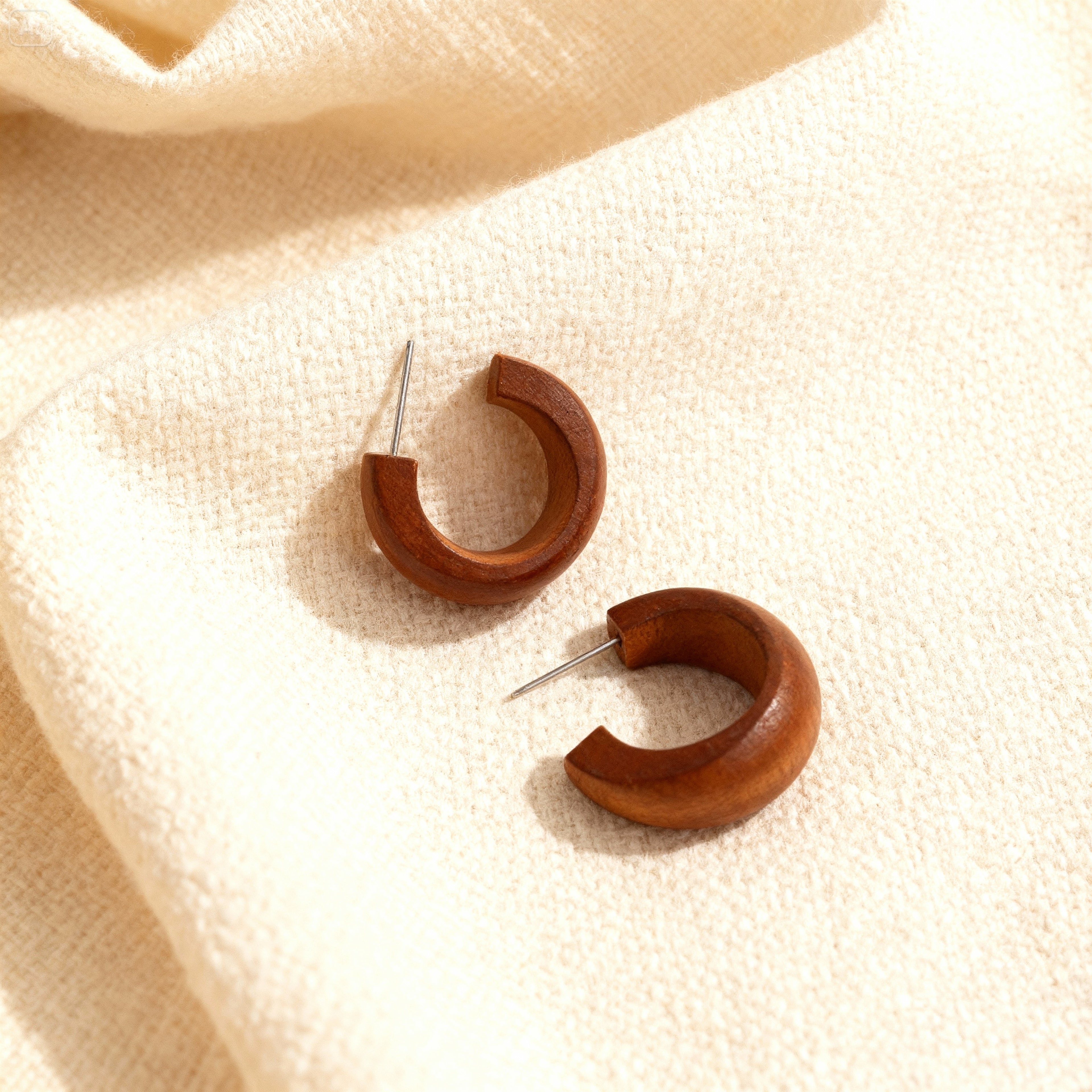 Boucles d’oreilles simple en bois