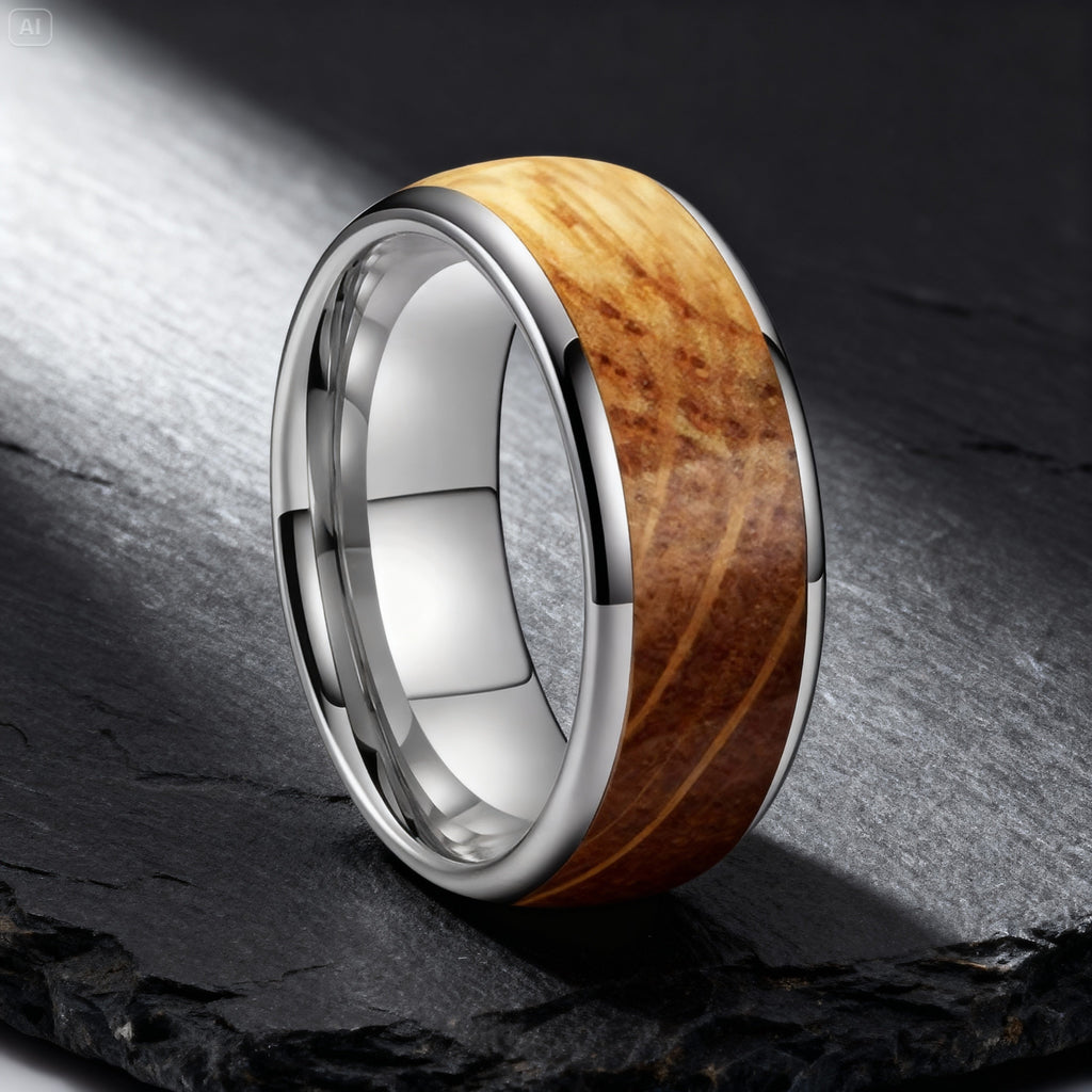 Bague en Tungstène et Bois