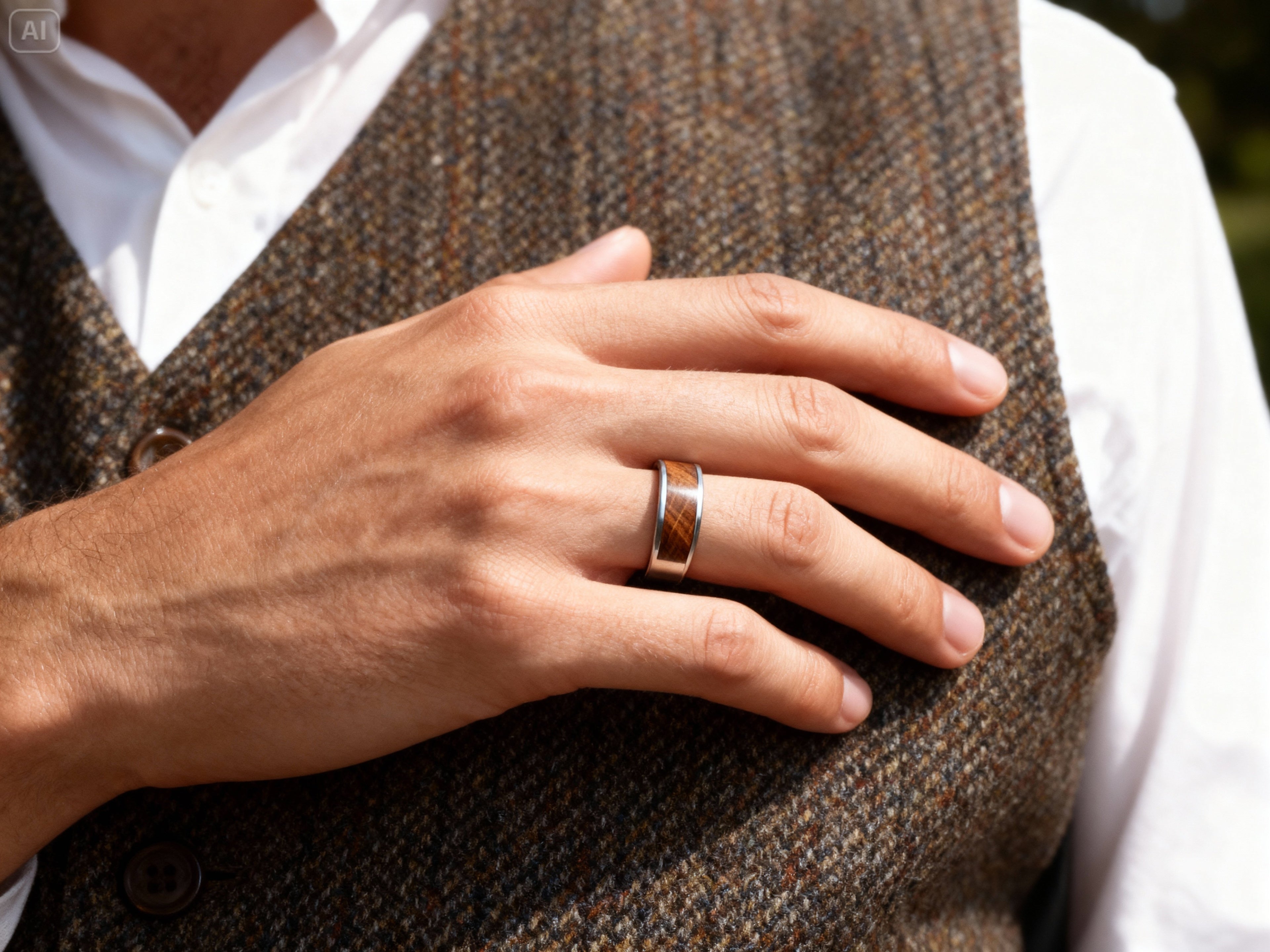 Bague en Tungstène et Bois